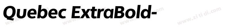 Quebec ExtraBold字体转换